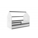 Detská posteľ domček DOMI 1 sivá - biela 160x80cm
